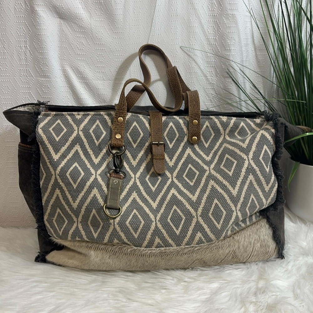 Myra Hairon Weekender Bag Geometric Pattern